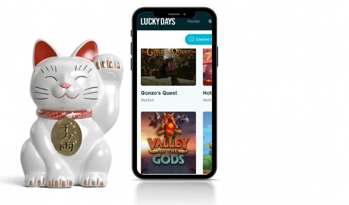 Lucky Days casino mobile usability and banking interface on smartphone